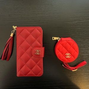 iPhone 12 PROMAX wallet case with GEN2 AirPod case